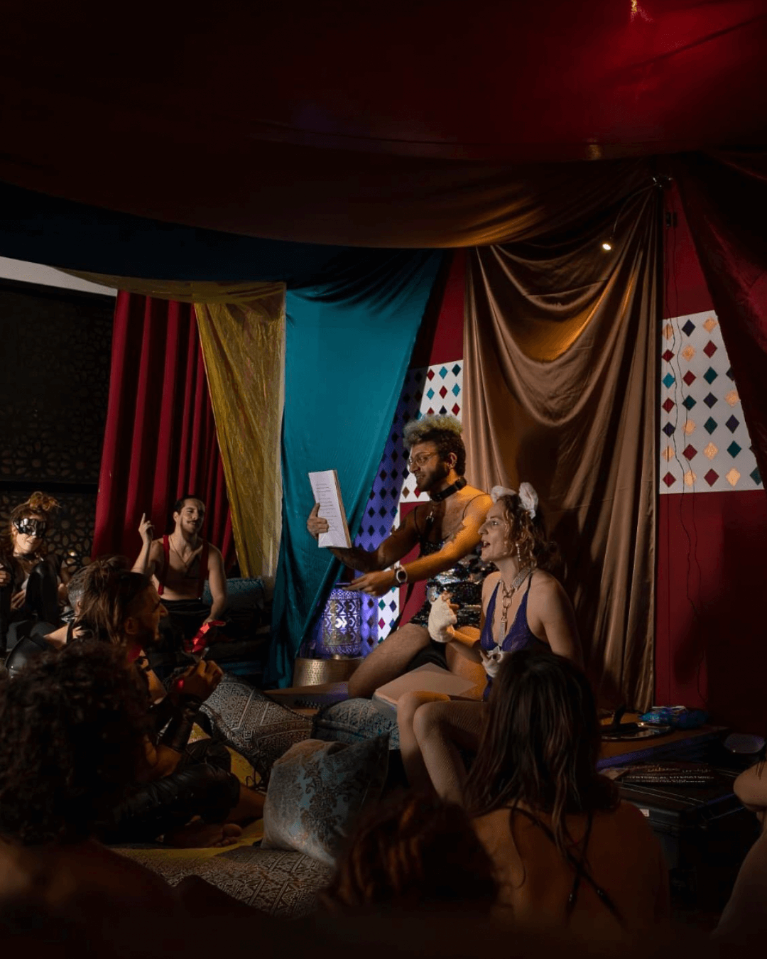 Atmospheric shot of Hysterical Poetry live performance