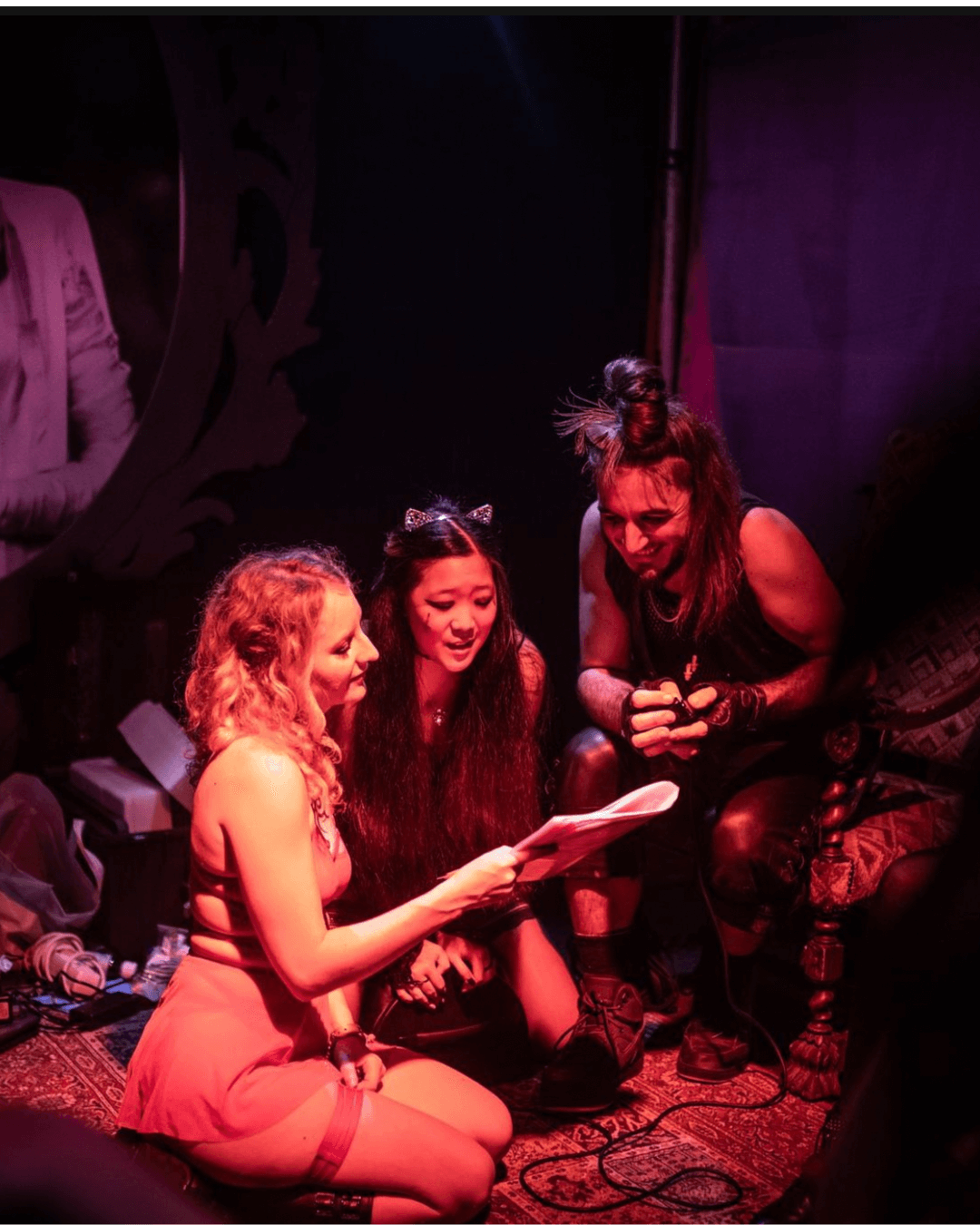 Intimate venue setting for Hysterical Poetry event